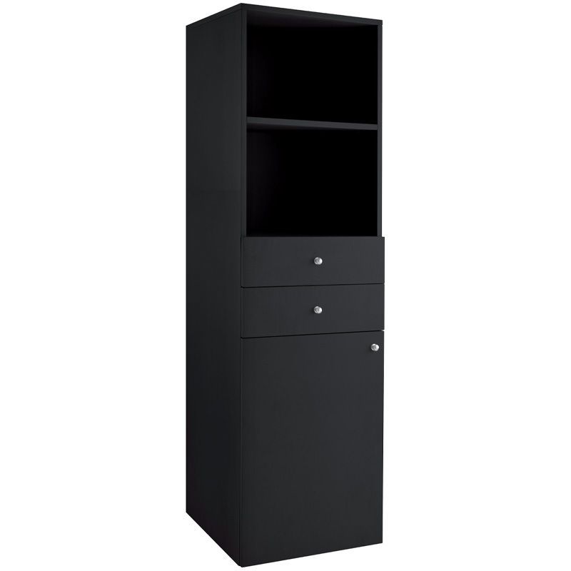 Mobile di Servizio in Legno Alto 45 x 49 cm Nero - Forcar