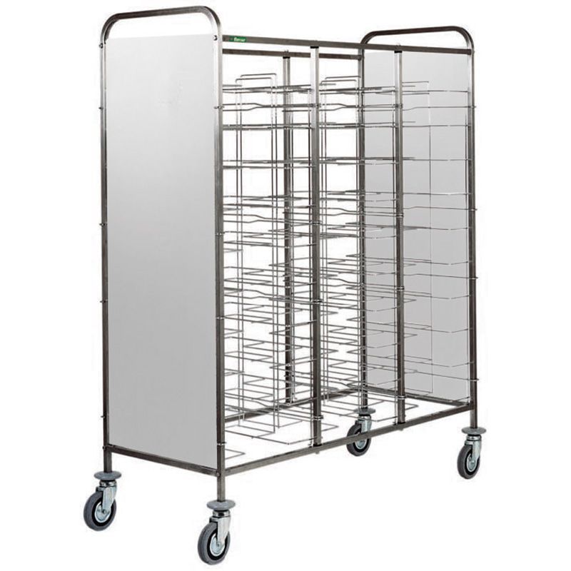 Carrello Portavassoi Universali per 30 Vassoi 138 x 62 cm Inox - Forcar