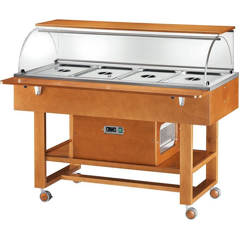 Carrello Refrigerato in Legno 4 x GN 1/1 Noce - Forcar