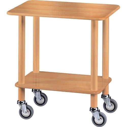 Carrello Guéridon 2 Piani 70 x 50 cm Noce - Forcar