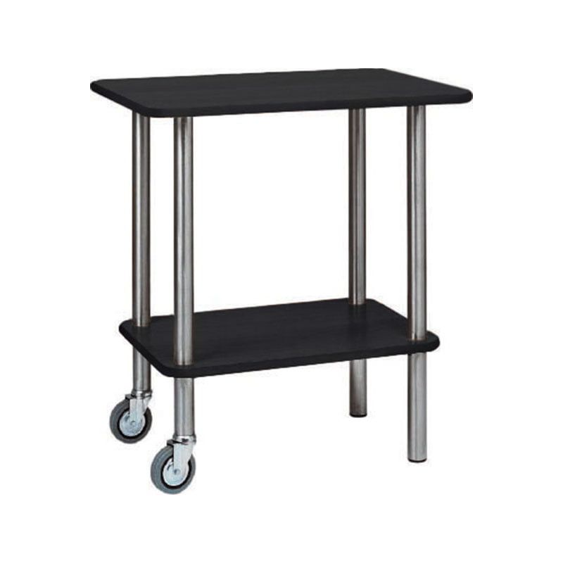 Carrello Guéridon 2 Piani 2 Ruote 70 x 50 cm Nero - Forcar