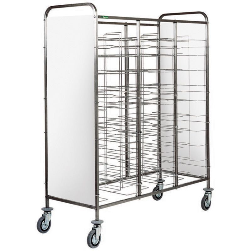 Carrello Portavassoi Universali per 30 Vassoi 138 x 62 cm Bianco - Forcar