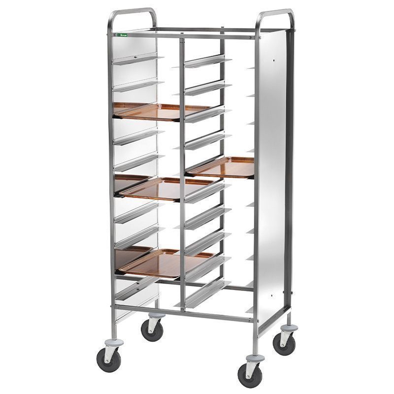 Carrello Portavassoi Rinforzati GN 1/1 per 20 Vassoi 81 x 62 cm Inox - Forcar