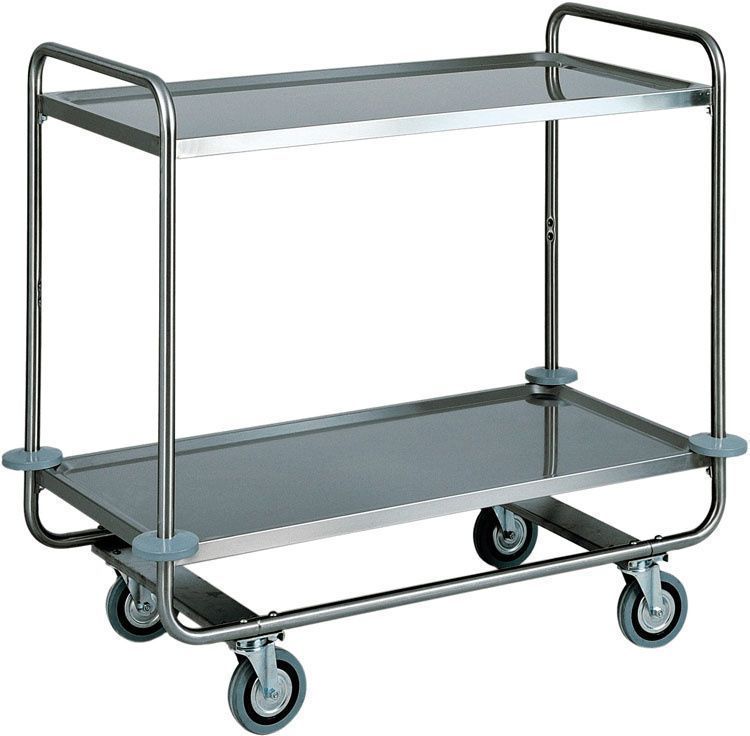Carrello di Servizio per Trasporto Pesante 2 Ripiani 110 x 60 cm - Forcar