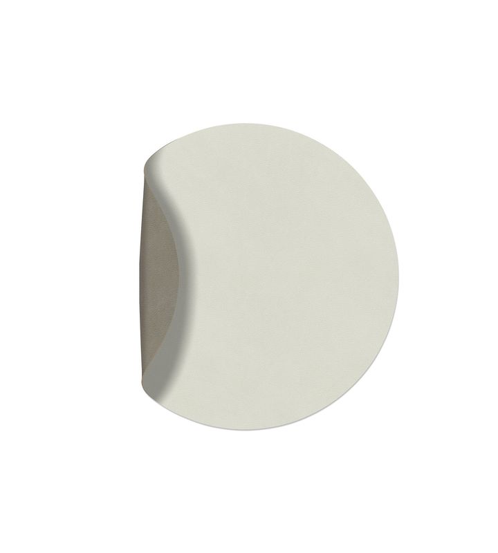 Tovaglietta Double Circle Nupo Linen/ Nupo Flint Grey 30 cm - Lind DNA