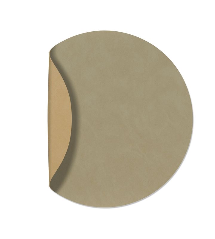 Tovaglietta Double Circle Nupo Herbal Dust/ Nupo Khaki 40 cm - Lind DNA