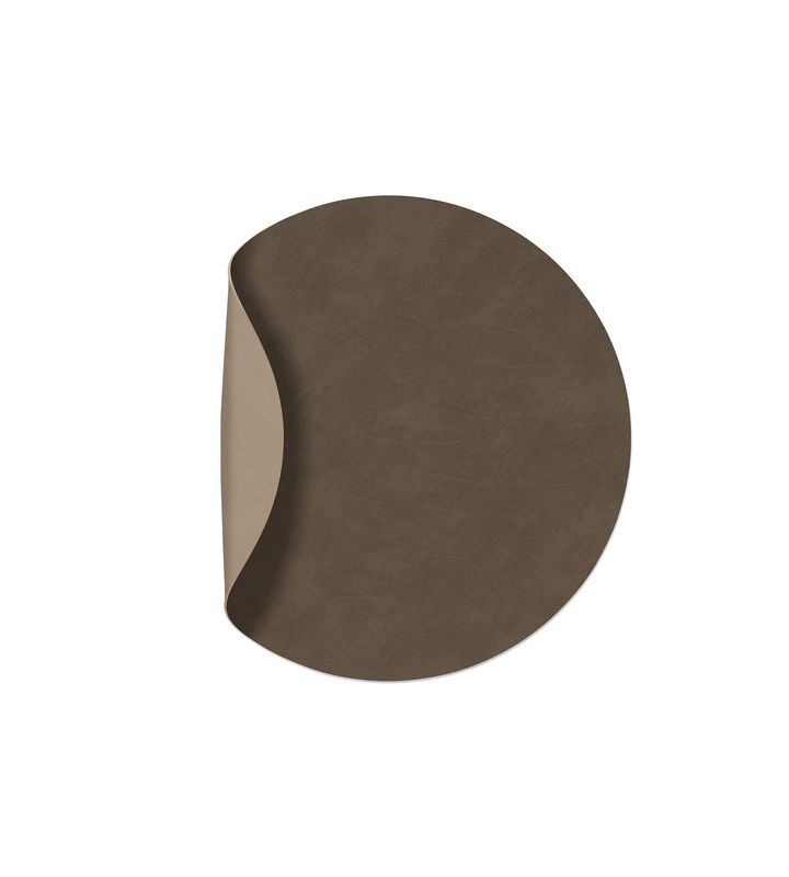 Tovaglietta Double Circle Nupo Caviar/ Nupo Clay Brown 30 cm - Lind DNA