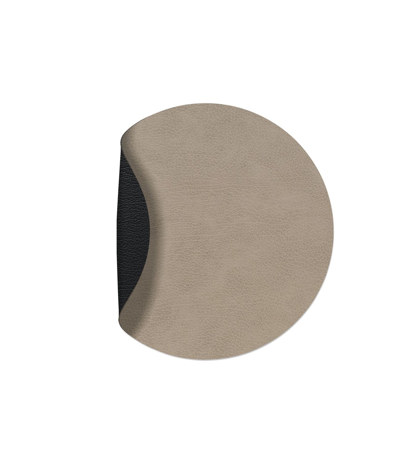 Tovaglietta Double Circle Bull Warm Grey/ Bull Black 30 cm - Lind DNA