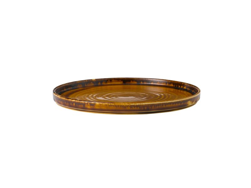 Piatto con bordo verticale 26 cm Harvest Brown - Dudson