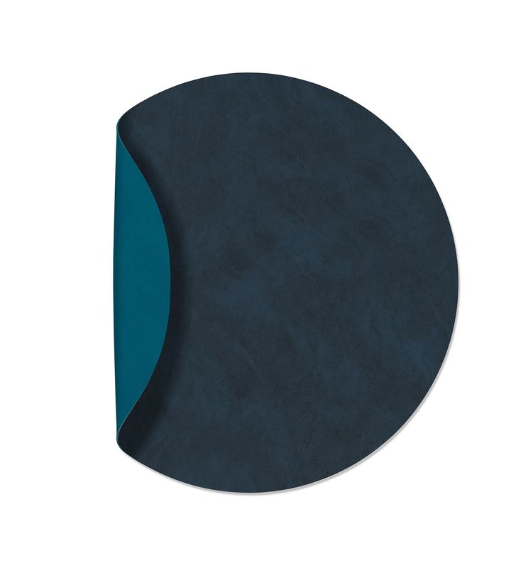 Tovaglietta Double Circle Nupo Midnight Blue/ Nupo Petrol 40 cm - Lind DNA