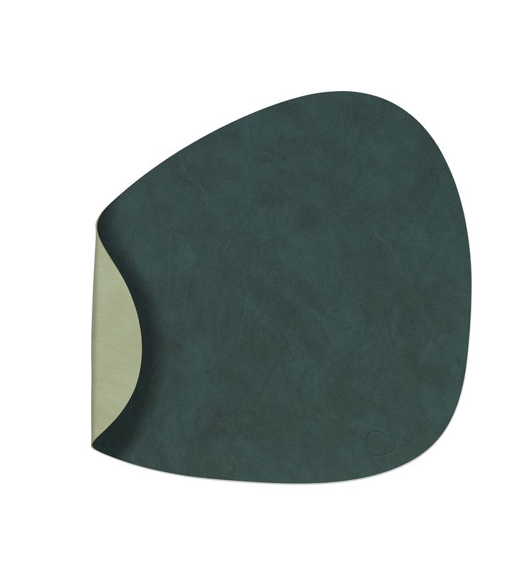 Tovaglietta Double Curve Nupo Dark Green/ Nupo Olive Green 37x44 cm - Lind DNA