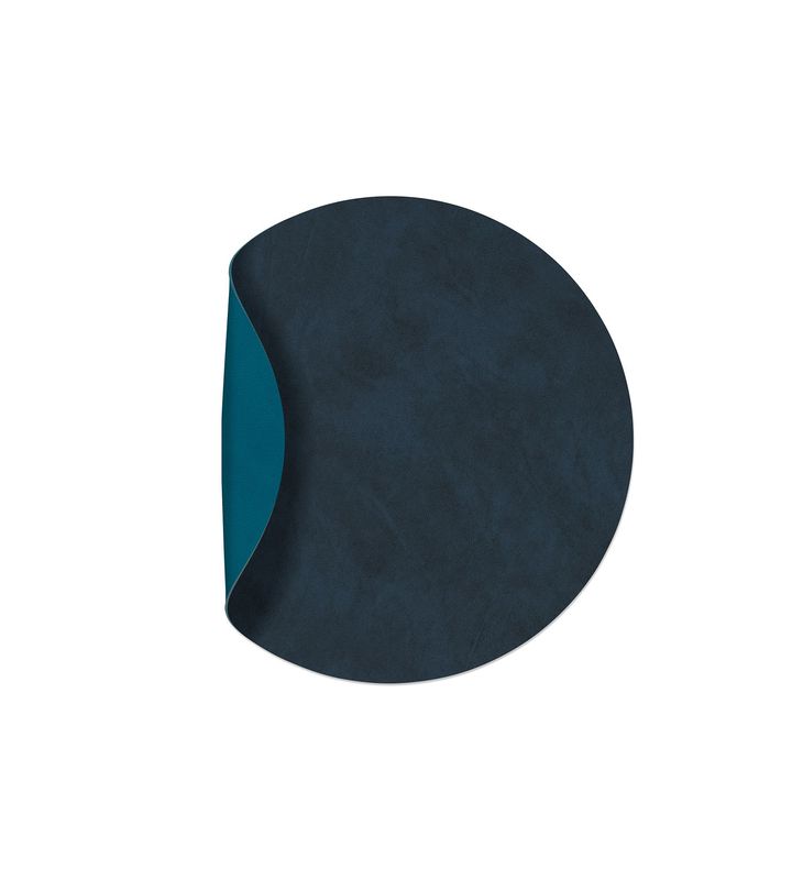 Tovaglietta Double Circle Nupo Midnight Blue/ Nupo Petrol 30 cm - Lind DNA