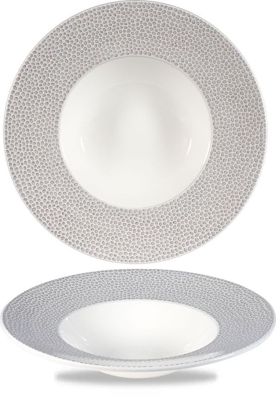 Piatto Fondo Falda Larga 24 Cm Isla Spinwash Shale Grey - Churchill