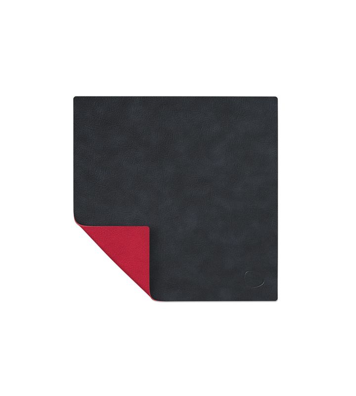 Tovaglietta Double Square Cloud Black/ Cloud Red 28x28 cm - Lind DNA