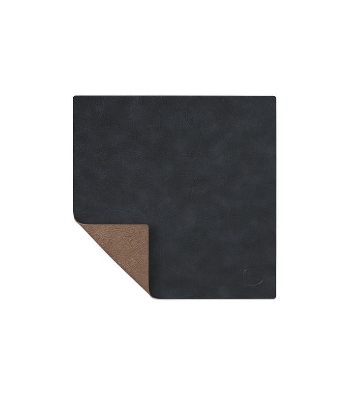 Tovaglietta Double Square Cloud Blacke/ Cloud Brown 28x28 cm - Lind DNA