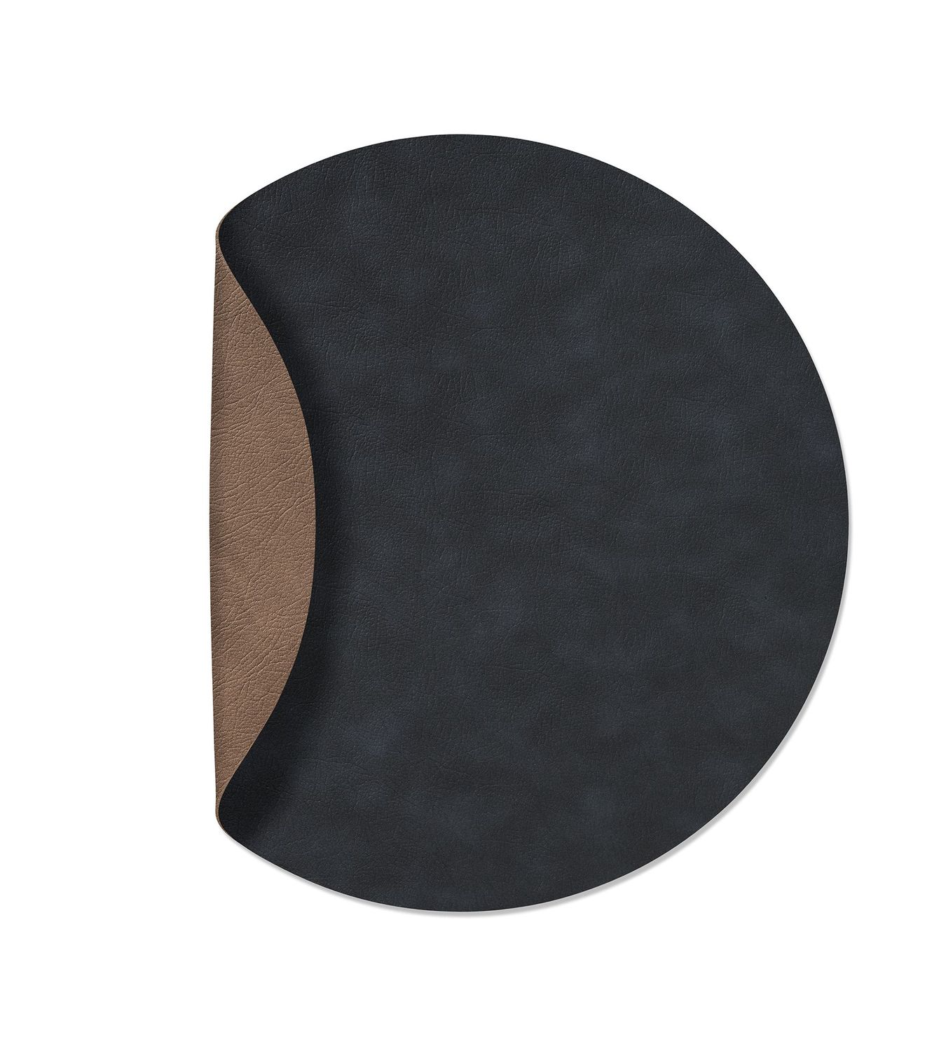 Tovaglietta Double Circle Cloud Black/ Nupo Brown 40 cm - Lind DNA