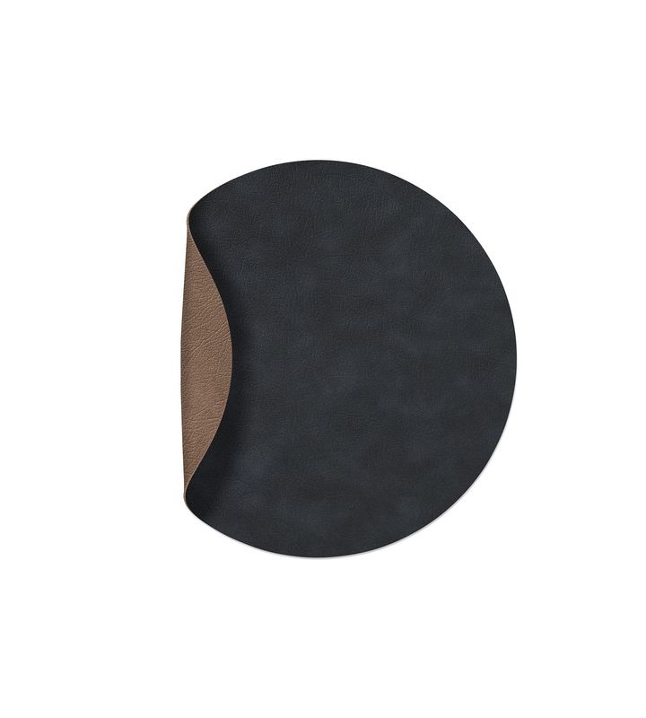 Tovaglietta Double Circle Cloud Black/ Cloud Brown 30 cm - Lind DNA