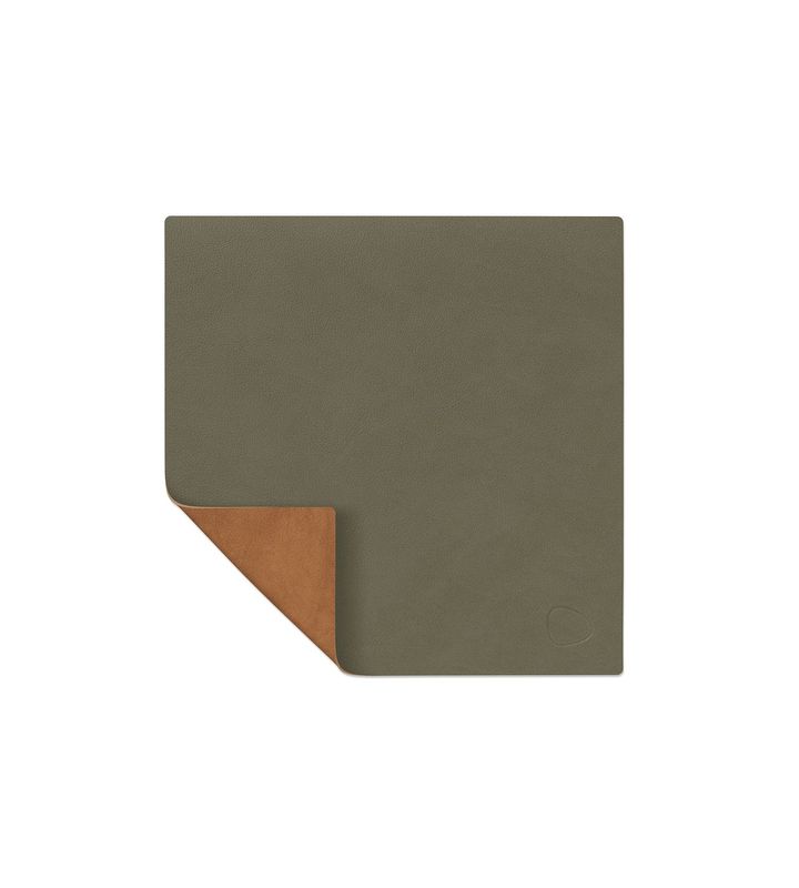 Tovaglietta Double Square Nupo Army Green/ Nupo Nature 28x28 cm - Lind DNA