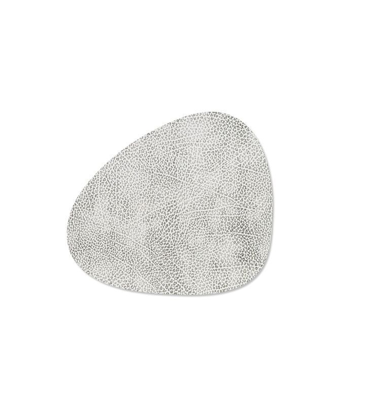 Tovaglietta Hippo Curve White Grey 24x28 cm - Lind DNA