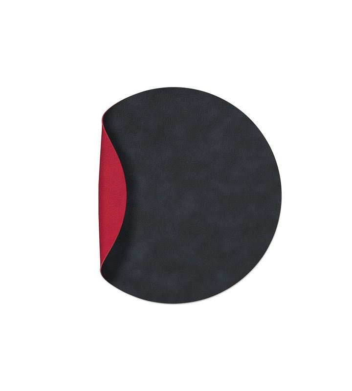 Tovaglietta Double Circle Cloud Black/ Cloud Red 30 cm - Lind DNA