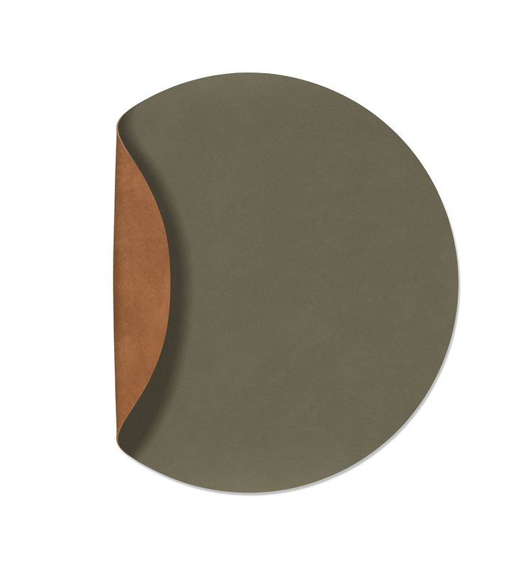 Tovaglietta Double Circle Nupo Army Green/ Nupo Nature 40 cm - Lind DNA