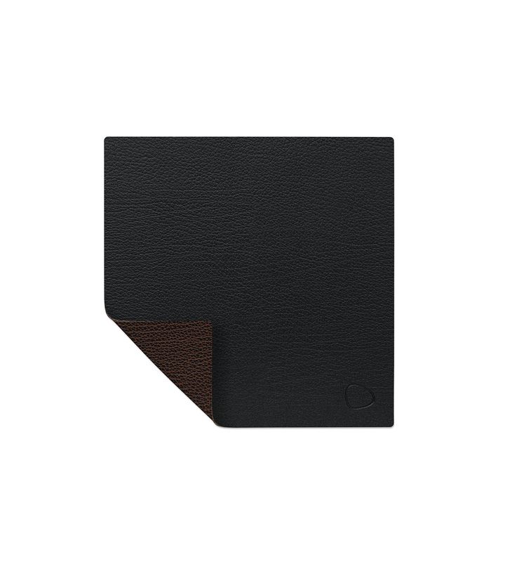 Tovaglietta Double Square Bull Black/ Bull Brown 28x28 cm - Lind DNA
