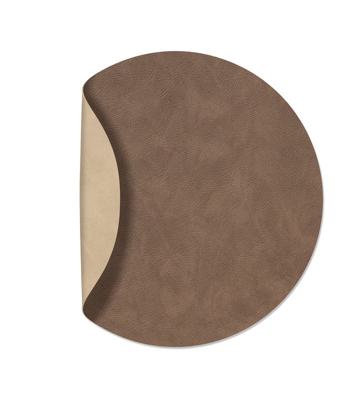 Tovaglietta Double Circle Cloud Brown/ Nupo Sand 40 cm - Lind DNA