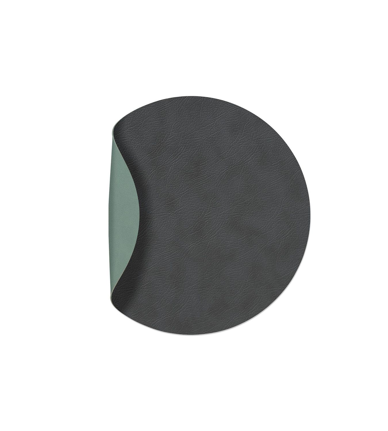 Tovaglietta Double Circle Cloudanthracite/ Nupo Pastel Green 30 cm - Lind DNA