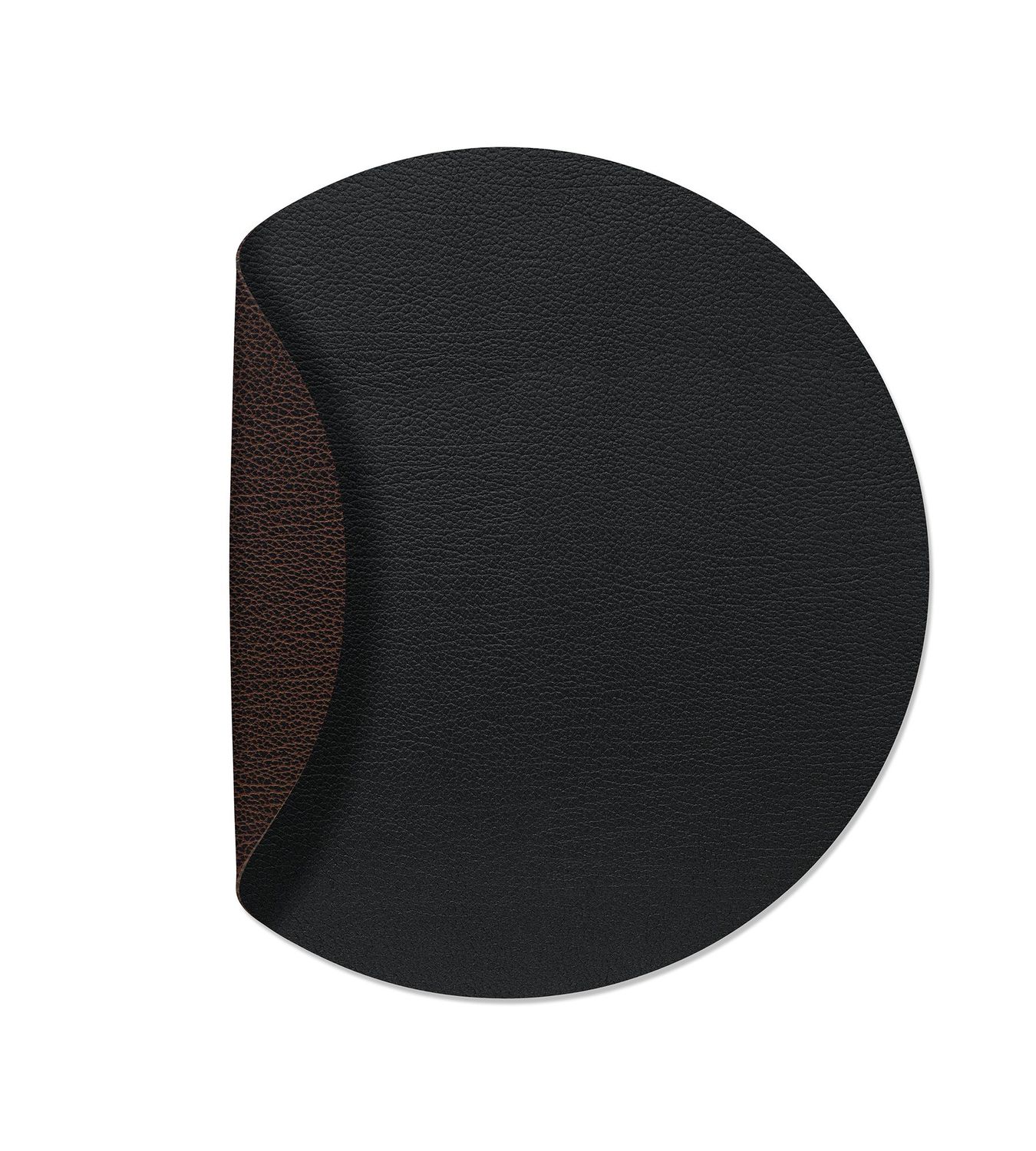 Tovaglietta Double Circle Bull Black/ Bull Brown 40 cm - Lind DNA