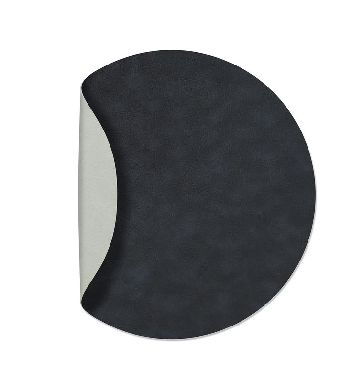 Tovaglietta Double Circle Cloud Black/ Nupo Metallic 40 cm - Lind DNA