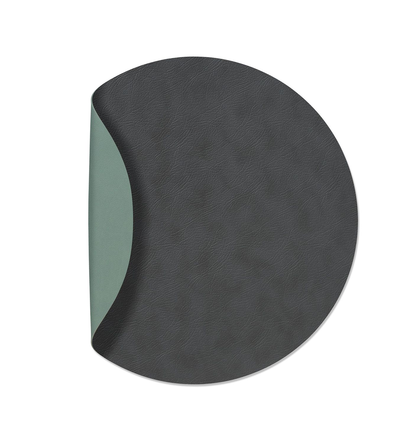 Tovaglietta Double Circle Cloud Anthracite/ Nupo Pastel Green 40 cm - Lind DNA