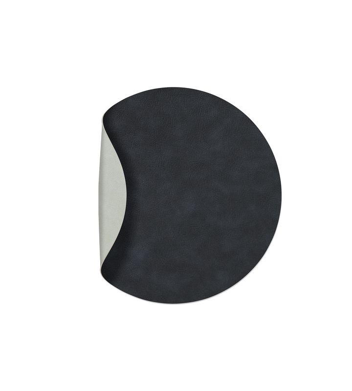 Tovaglietta Double Circle Cloud Black/ Nupo Metallic 30 cm - Lind DNA