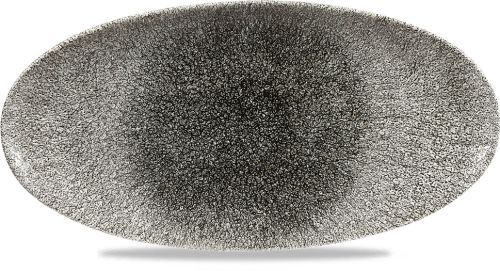 Piatto Ovale 34,7 X 17,3 Cm Studio Prints Raku Quartz Black - Churchill