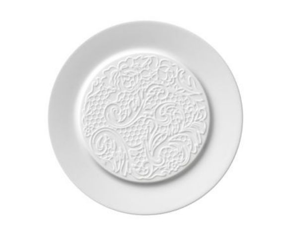 Piattino per burro e pane 14 cm Collection L Couture Bianco - Degrenne