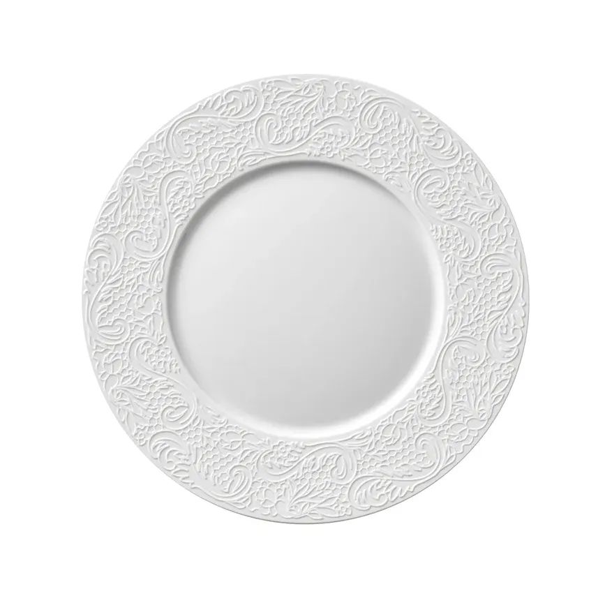 Piatto da dessert 24 cm Collection L Couture Bianco - Degrenne