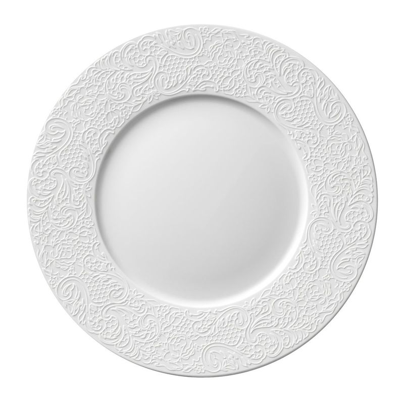 Piatto piano 28 cm Collection L Couture Bianco - Degrenne