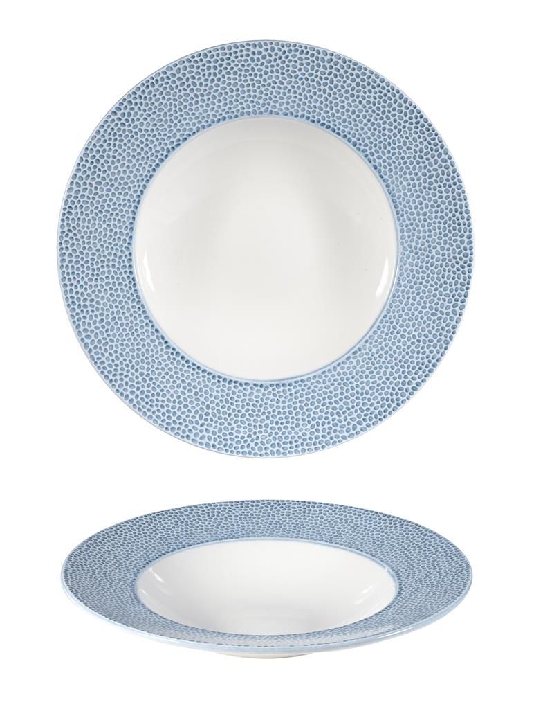Piatto Fondo Falda Larga 24 Cm Isla Spinwash Ocean Blue - Churchill