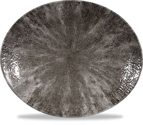 Piatto Ovale 27 X 22,9 Cm Studio Prints Stone Quartz Black - Churchill