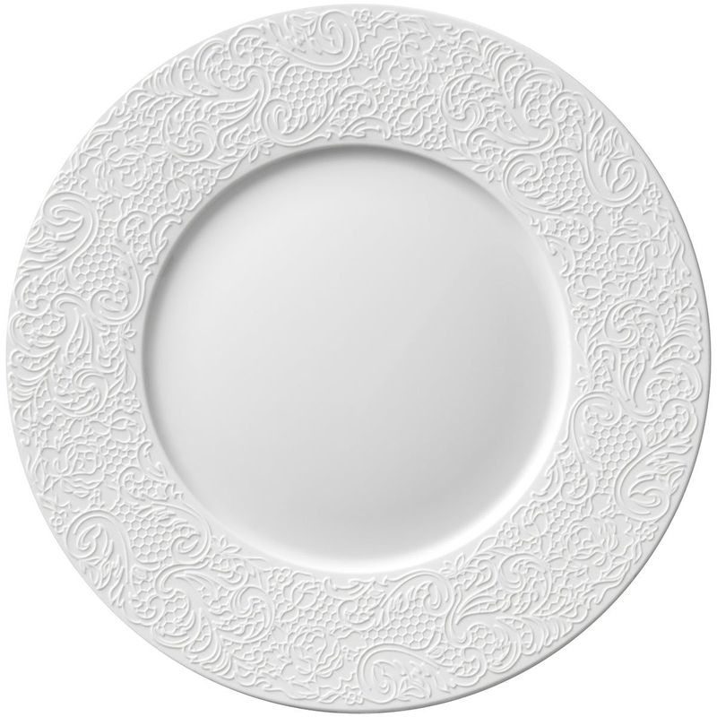 Piatto piano 32 cm Collection L Couture Bianco - Degrenne
