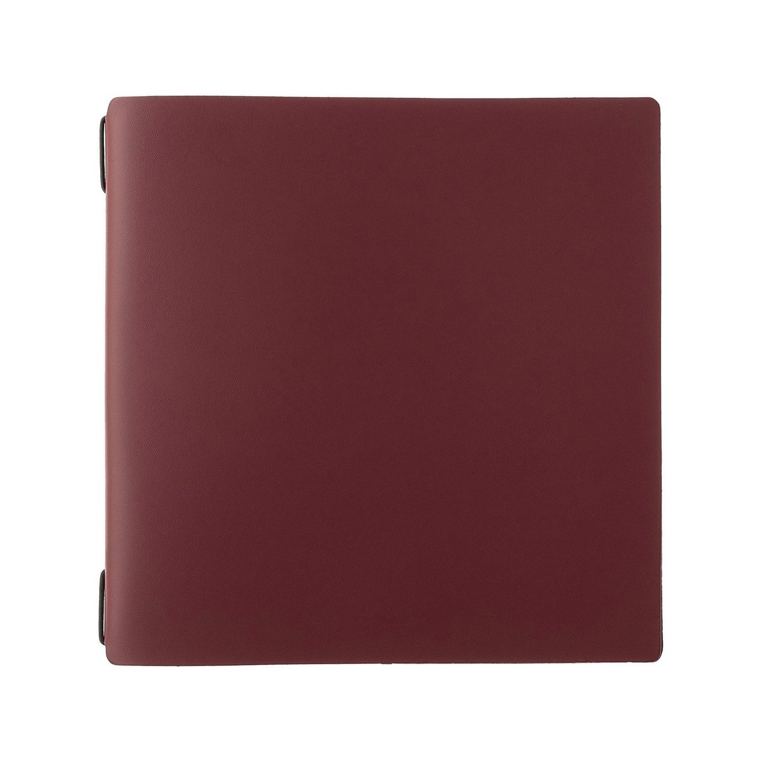 Porta Menu Quadrato 23x23,1 cm Con 2 Buste Portofino Bordeaux Con Elastico Nero - Dag Style