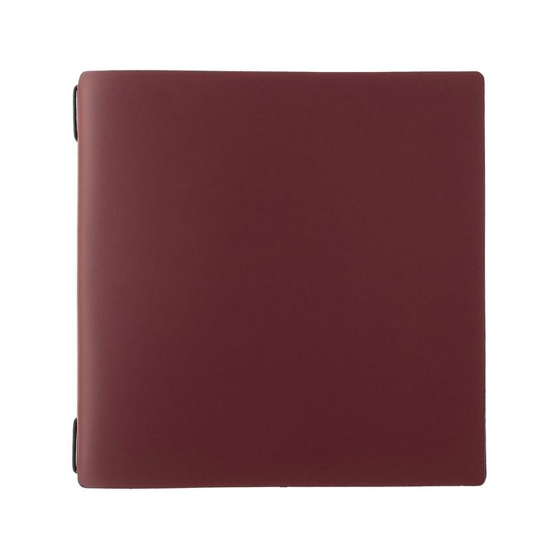 Porta Menu Quadrato 23x23,1 cm Con 2 Buste Portofino Bordeaux Con Elastico Nero - Dag Style