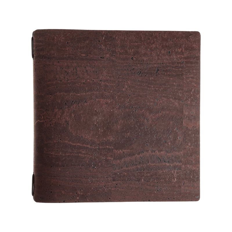 Porta Menu Quadrato 23x23,1 cm Con 2 Buste Sughero Marrone Con Elastico Nero - Dag Style