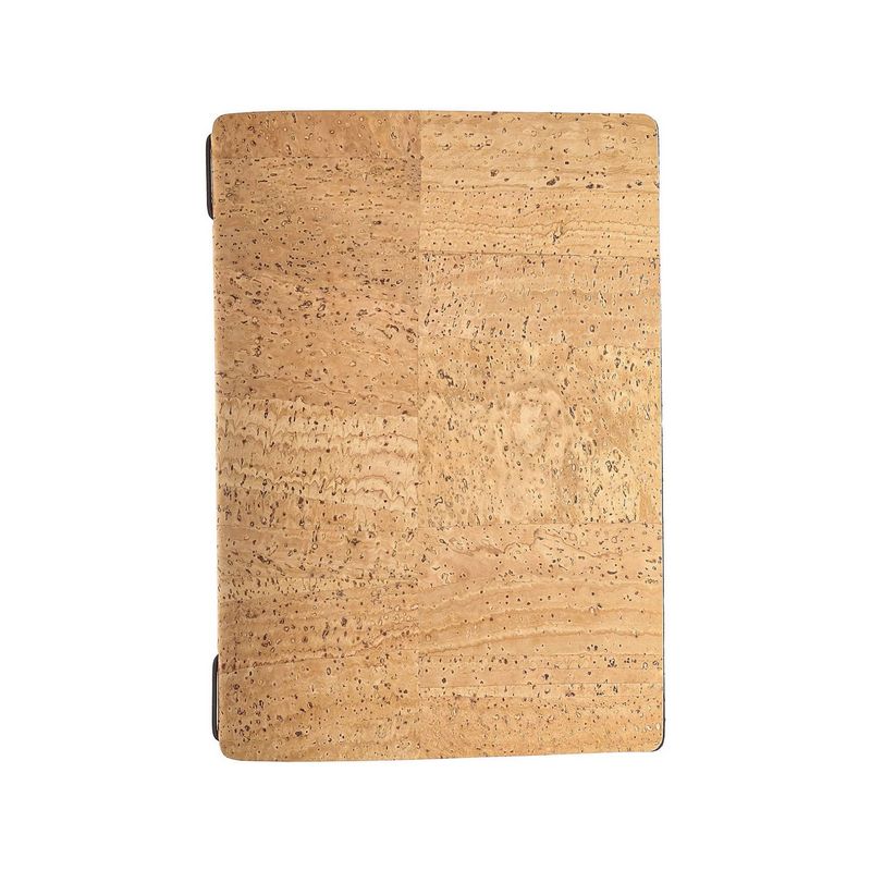 Porta Menu A5 16,5x23,1 cm Con 2 Buste Sughero Naturale Con Elastico Nero - Dag Style