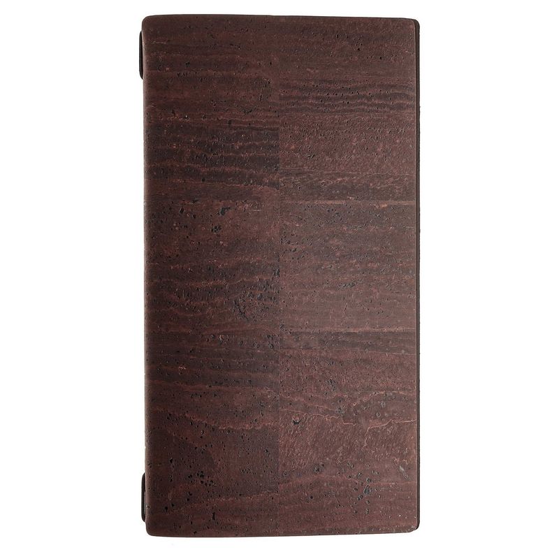Porta Menu A4 Slim 17,4x31,8 cm Con 2 Buste Sughero Marrone Con Elastico Nero - Dag Style