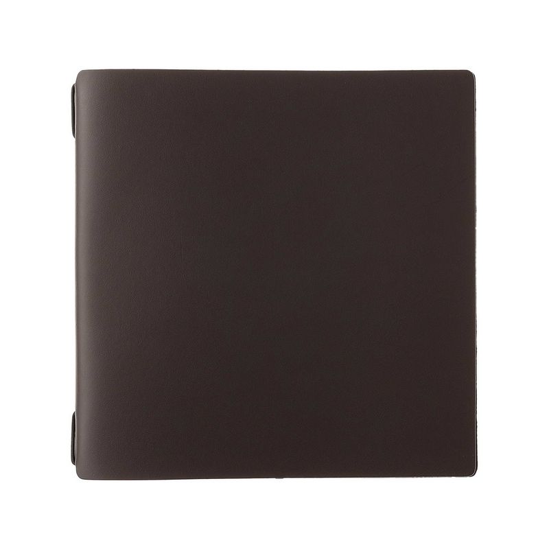 Porta Menu Quadrato 23x23,1 cm Con 2 Buste Portofino Marrone Con Elastico Nero - Dag Style