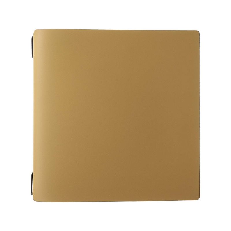 Porta Menu Quadrato 23 x 23,1 cm Con 2 Buste Portofino Ocra Con Elastico Nero - Dag Style