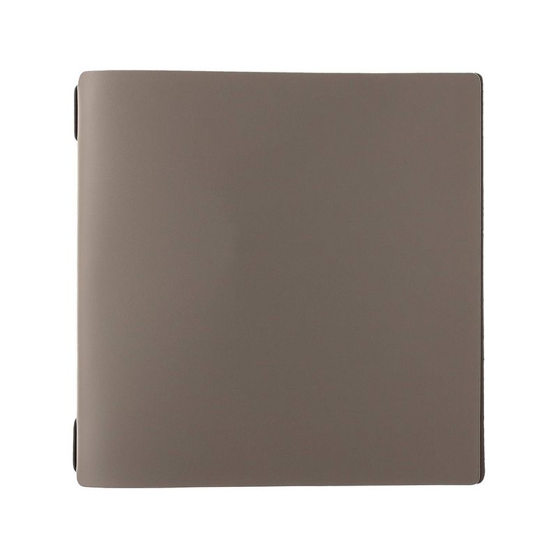 Porta Menu Quadrato 23x23,1 cm Con 2 Buste Portofino Tortora Con Elastico Nero - Dag Style