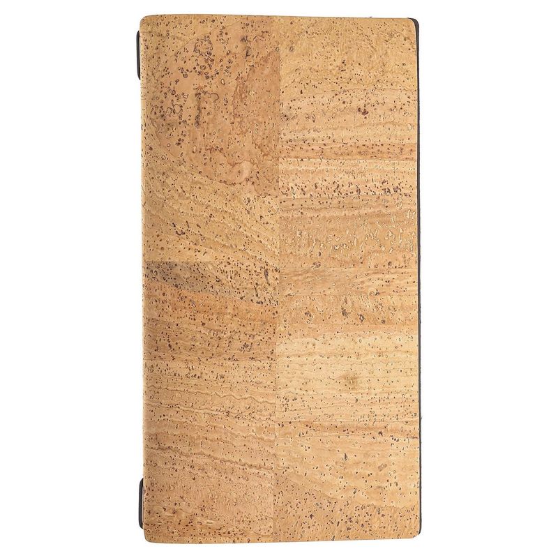 Porta Menu A4 Slim 17,4x31,8 cm Con 2 Buste Sughero Naturale Con Elastico Nero - Dag Style