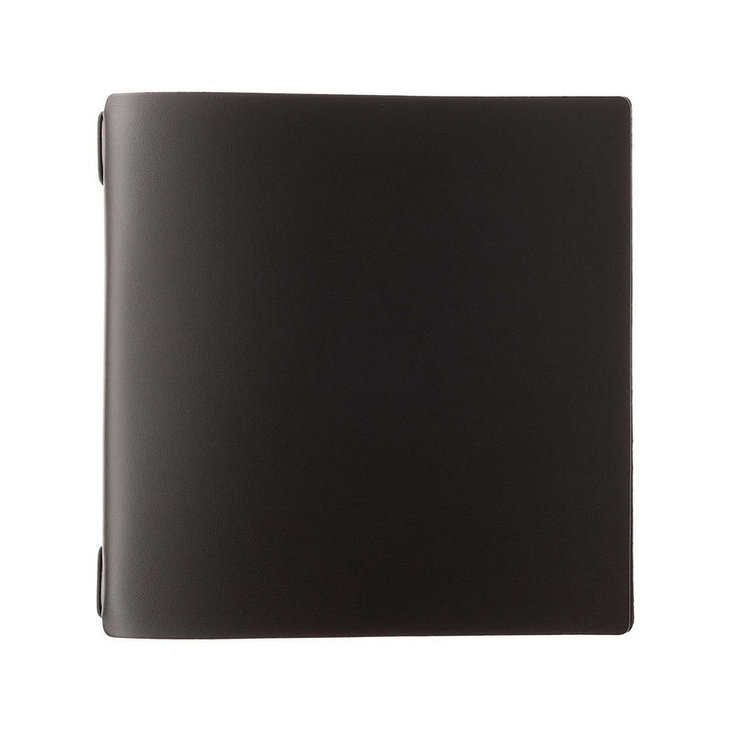 Porta Menu Quadrato 23x23,1 cm Con 2 Buste Portofino Nero Con Elastico Nero - Dag Style