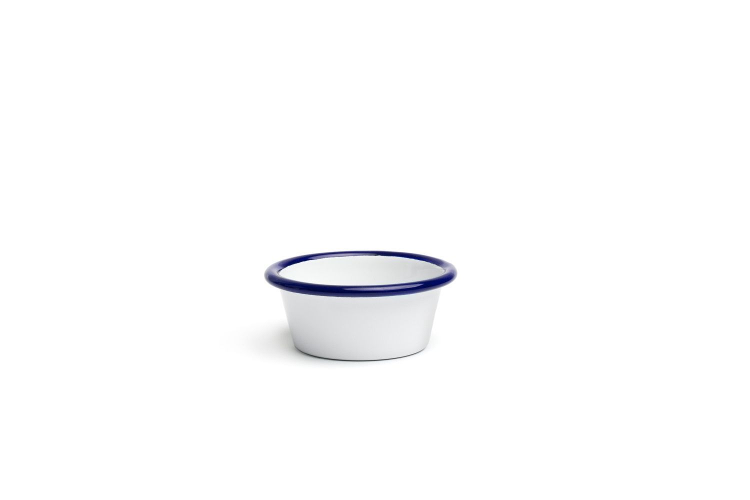 Ciotolina Ferro Smaltato 7 cm Altezza Bianca Azzurra - Comas